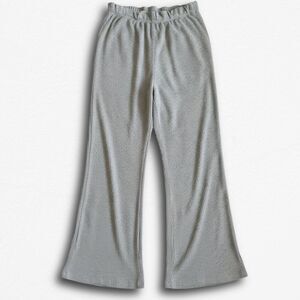 Size Large Ribbed Grey Relaxation Wide Leg Pants